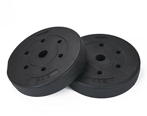 Shoze 4PCS Weight Plates Set 5kg Standard 1 Vinyl Barbell Dumbbell Lifting Training Discs for Bodybuilding Increase Muscle