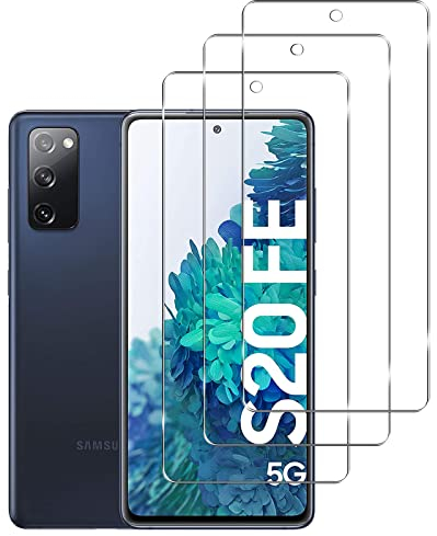 KELOLIN [3 Stück Kompatibel mit Samsung Galaxy S20 FE 5G für Panzer Schutz Glas Schutzfolie, 9H Härte, Anti-Kratzen, Anti-Bläschen, HD-Klar Bildschirm Schutzfolie für Samsung Galaxy S20 FE 5G