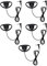 Mono Auricolare Auricolare Singolo Auricolare Abs Nero 5Pcs 3.5Mm Jack D Forma Auricolare Auricolare Per Radio Bidirezionali Walkie Talkie