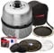 Cobb Grill Premier AIR Deluxe Holzkohlegrill - inkl. Tragetasche, Grillplatte, Bratenrost, Pfanne, 1x Cobble Stones 6er