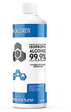 McKLords - Isopropanol 99.9% Pure | All Purpose Rubbing Alcohol, Disinfectant, Household Cleaning - Suitable for Electronics, Glass, Paint, Removing Grease and Glue 1 Litre