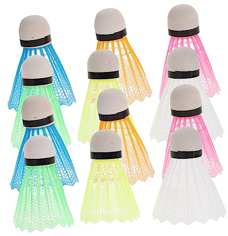 Toddmomy 12st Badminton-ausrüstung Gadgets Für Badminton Federball Hoher Badmintonball Anzug Für Federbälle Aus Nylonfedern Nylon Federball Badminton-Birdies Federhähne Sport Kind Spielset