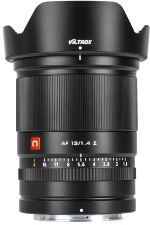 VILTROX 13mm F1.4 Obiettivo Messa a fuoco Wide Angle Automatica APS-C per Nikon Z Mount Lenses Lenti per fotocamere standard grandangolo di grande apertura compatibile con Nikon Z9 Z8 Z7 Z6 Z5 Z50 Z30