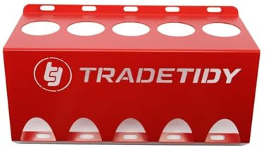 Tradetidy Storage Silicone Sealant/Mastic/Adhesive Holder, Ideal for Vans, Garages, Workshops, Strong Steel Construction, Rounded Edges for Safety, 310mm (W) x 200mm (H) x 110mm (D), Colour - Red