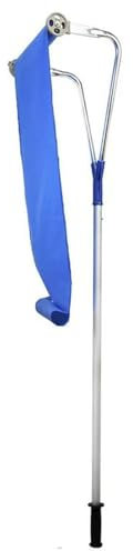 DZEB 193–650 cm Dach-Schneerechen, 30 Grad, Teleskopisches Schneeräumsystem, Tuch, Verstellbare, rutschfeste Stange, Dachrechen for Die Schneeräumung (Color : Silver)