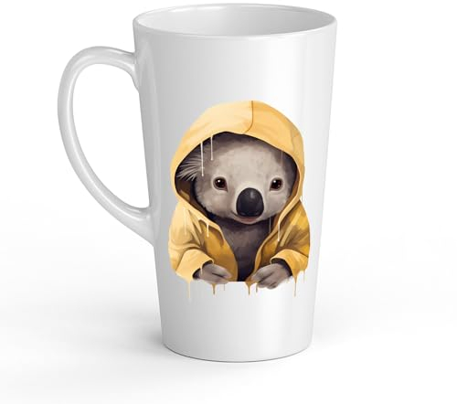 Dropful Koala Kinderbecher in weißer Keramik - Große 483 ml, Perfekt für heiße Schokolade oder Milch, Spaß und einfach zu bedienen