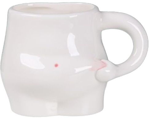 Jlobnyiun Tazza per la pancia, simpatica tazza di pancia grassa, tazza in ceramica da ml, divertente tazza da caffè e tè, tazza da colazione fatta mano con manico, tazza da caffè paffuta