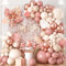Kit Arco Palloncini Rosa, Palloncini Compleanno con Palloncini Rosa Vintage, Avorio, Oro Rosa e Arancio Tenue, arco per palloncini per Decorazioni Compleanno, Battesimo Bimba, Matrimonio, Baby Shower