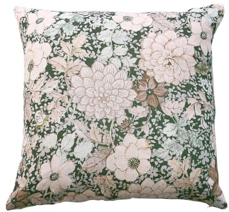 Loberon Kissenhülle Cappellina, bunt | Zeitloses Blumenmuster, Romantischer Look, Naturinspirierte, Kissenbezug, Wohn-Accessoire, Leinen