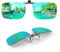 TEMSO Polarized Clip On Sunglasses Green Gold,Flip Up Over Prescription Glasses Mens Women,Fit for Myopia Glasses On Holiday Beach,Filter UVA UVB,HD Vision|True Color|60 * 41mm