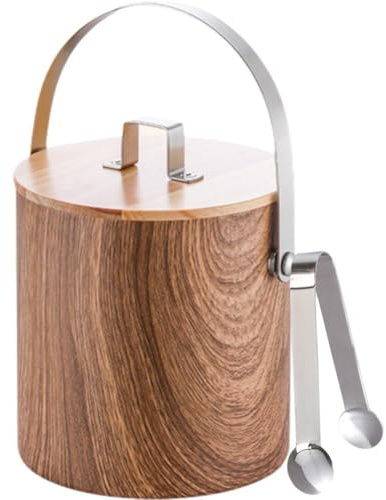 Fituenly Isolierter Eiskübel Aus Edelstahl Deckel Und Eiszange, Doppelwandiger Buffet-eiskübel Für Partys, Cocktailbars
