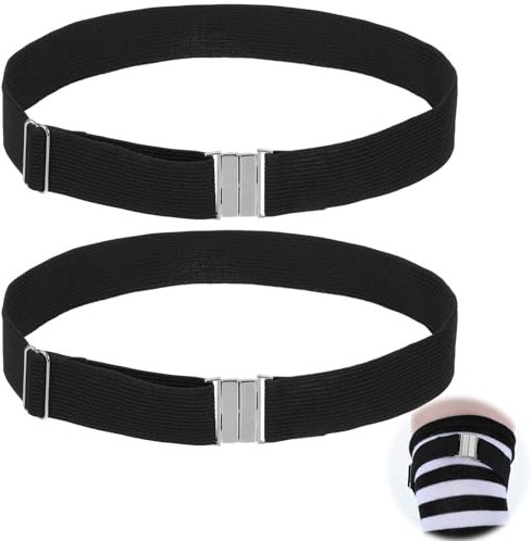 Piriuuo 2 Stück Strumpfhalter für Damen, Strumpfband-Gürtel für Damen Verstellbar Hochelastischer Strumpfhaltergürtel mit Schnalle Beingurt Strumpfhalter Beinstrumpfhalter für Frauen und Mädchen