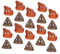 Alasum 20 Pièces Jouets de Caca Jouets de Farce pour Enfants Faux Caca Jouets Les Jouets d'enfants Jouet Farce Faux Bugs Faux Caca en Plastique Jouets de de nouveauté PVC