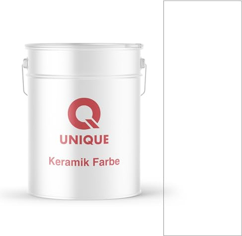 Q UNIQUE Keramikfarbe 10L - Hochdeckende Wand- und Deckenfarbe | Tiefmatte Innenfarbe | Langlebige Qualität Schneeweiß Scheuerfest Abwaschbar | Ideal für Küche, Bad, Wohnzimmer und Flur
