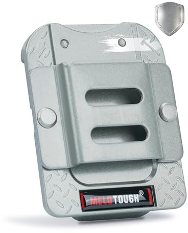 MELOTOUGH Support de mètre ruban pour ceinture, support de perceuse pour ceinture à outils, pince à mesurer, clip de ceinture, perceuse sans fil, support de ruban à mesurer pour ceinture (argent), 1