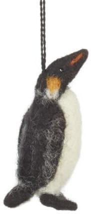 Christmas Decoration, Felt Penguin Bauble, Wool Penguin Fun Xmas Tree Ornament, Hanging Felt Easter Decoration, Handmade Penguin Figurine, Felt Animal, Bird Christmas Decorarion
