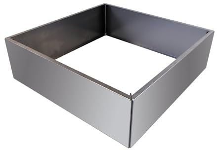 bellissa Vertikalbeet Rahmen L 100x100x20 cm aus Cortenstahl – Hochbeet Blumenkasten Pflanzkasten mit Edelrost – Pflanzbeet Umrandung Rost Beeteinfassung Beetumrandung rechteckig Garten wetterfest