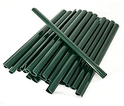 Stel4Style Befestigungsclips für Sichtschutzstreifen – Robuste PVC Clips zur sicheren Fixierung am Zaun, Farbe:Grün-Clips, Länge:nur 30xClips