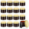 16 Pcs Pots Vide Cosmétiques, 50ml Pots Verre Ambre Contenants Cosmétiques avec couvercle à vis en Aluminium et doublures, Pot de voyage Bouteilles en verre pour Crèmes Lotions