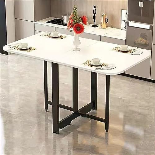 Erweiterbarer Esstisch aus Massivholz mit Blättern, platzsparender Küchentisch für kleine Wohnungen und Wohnzimmer, vielseitiges Design für begrenzte Räume, perfekt für Essen und Arbeit