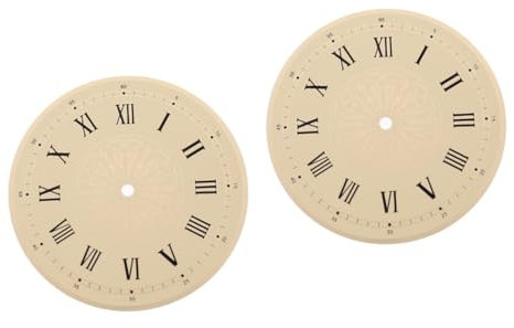 POPETPOP 2 Stück runde Zifferblattscheibe digital Dein Zifferblattteil Gesicht Ersatz Eisenzifferblatt zum Selbermachen Zifferblatt der Uhr Uhrenteil Zifferblatt aus Eisen