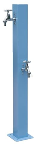 LUNAIZHUO Bodenstehende Wassersäule, Außenhydranten-Wasserzapfstelle mit 2 Vollkupferhähnen, Frostschutzhahnpfosten für den Gartenhof(60cm/26in)