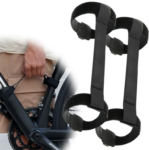 GXGM 2 Stück Fahrrad Tragegriff, Arbeitssparende Tragegurt, Nylon Schnürband,Geeignet für Mountainbikes, Fahrräder Universalzubehör