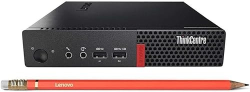 Lenovo ThinkCentre M710q Mini Desktop Computer PC, Intel Core i7-7700, 8GB RAM, 256GB SSD, WiFi, Bluetooth, US QWERTY Tastatur, Windows 11 Pro (Generalüberholt)
