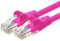 1aTTack.de Network cable CAT 5e UTP network patch cable with 2x RJ45 plugs 15m magenta
