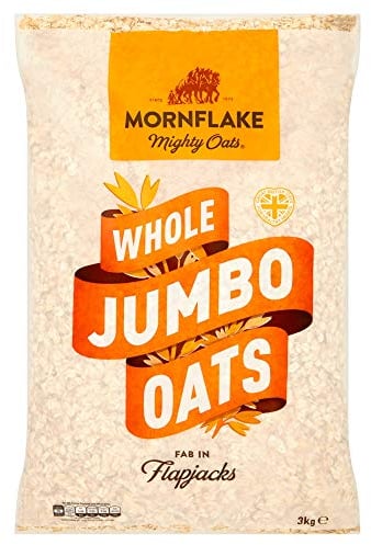 Mornflake - Jumbo Oats 4x 3kg 100% Wholegrain Rolled Oats All Natural Ingredients, High In Fibre. Perfect For Breakfast Porridge Oats, Overnight Oats & Flapjacks. Suitable For Vegan Diet