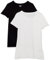 Amazon Essentials Women's Regular-Fit Short-Sleeve Crewneck T-Shirt, Pack of 2, Black/White, XL