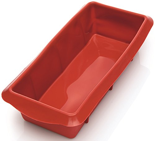 getgastro Brot-/ Königskuchen Backform aus Silikon in rot, Premium-QUALITÄT / 30 x 10 x 7 cm