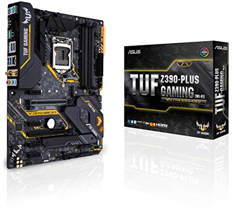 ASUS TUF Z390-Plus Gaming (Wi-Fi) LGA1151 (Intel 8th and 9th Gen) ATX DDR4 DP HDMI M.2 802.11 AC Wi-Fi USB 3.1 Gen2 Motherboard, Black