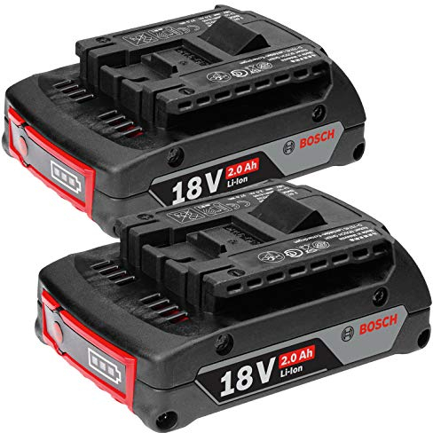 Bosch Doppelpack Akku GBA 18 Volt 2,0 Ah Professional Systemzubehör