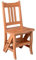 Trittstuhl Leiterstuhl Massivholz Bibliotheksstuhl Stepchair mar186 Palazzo Exklusiv