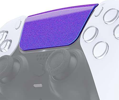 eXtremeRate Ersatz Touchpad Shell für ps5 Controller, Custom Touch Pad Cover Touchpad Knopf Set Ersatzteil für ps5 Controller BDM-010/020/030/040/050-Chamäleon Lila Blau