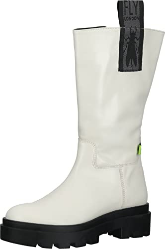 Fly London Damen Jalo882fly Kniehohe Stiefel, Cremefarben, 9 UK