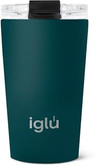 iglu Reusable Coffee Cup | Thermal Insulated Stainless Steel Travel Mug with Screw Lid | Leakproof & Double Walled - Great for Hot & Cold Drinks | Premium Eco-Friendly Gift (Atlantis, 12.5oz)