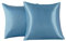 Satin Kissenbezug 65 x 65 cm 2 Stück- 100% Satin, Superweicher Kopfkissenbezug, Kissenhülle Hellblau