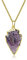 COAI Geschenkideen Halskette Druzy Pfeilspitze Anhänger aus Rohem Amethyst mit Vergoldeter Edelstahl Kette