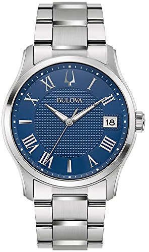 Bulova Herren Quarz Armbanduhr aus Edelstahl mit Edelstahl Armband - Wilton - 96B386