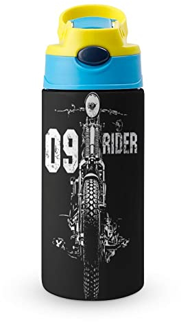 Thermoskanne 500Ml Retro-Motorrad Isolierflasche Thermobecher Vakuum Isolierte Für Schule Fahrrad Sport