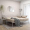 Canditree Metall Tagesbett Bettsofa Ausziehbares Bett Metallbett Ausziehbett Couchbett Für Schlafzimmer, Wohnzimmer 90x200 cm (Weiß)