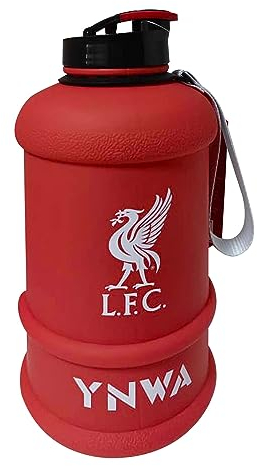 Offical Licensed Liverpool F.C Gym Bottle - 1.3 Litres, BPA Free, Wrist Strap and Handle, Leakproof
