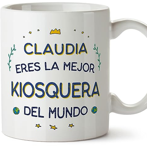 MUGFFINS Tazas Personalizadas para KIOSQUERA mujer - En Español - Mejor del Mundo - 11 oz / 330 ml - Regalo Personalizable original y divertido