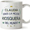 MUGFFINS Tazas Personalizadas para KIOSQUERA mujer - En Español - Mejor del Mundo - 11 oz / 330 ml - Regalo Personalizable original y divertido