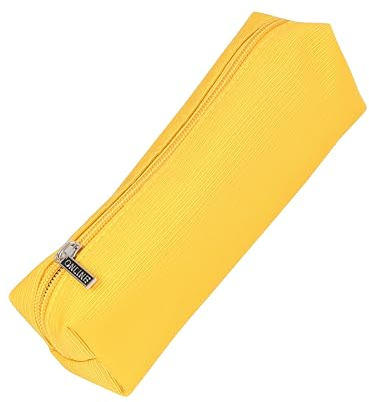 Online Premium-Schlampermäppchen/Pencil Case Gelb I Stylisches Schlamperetui für Jungen & Mädchen I Federmäppchen mit praktischem Reißverschluss I 1 Fach I Ideal für Schule, Uni & Büro