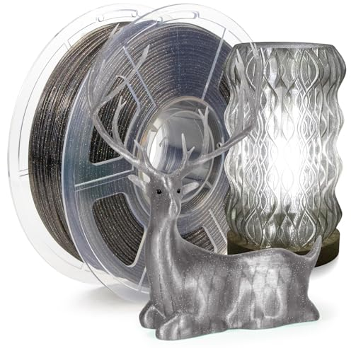 IEMAI PETG Filament 1.75mm, Flammpunkt Transparent PETG Rauchgrau 1Kg, High Speed 3D Drucker Filament, Maßgenauigkeit +/- 0,02 mm
