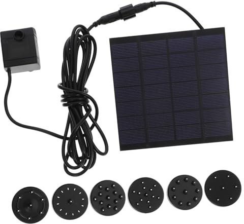 Happyyami 1w Bomba De Agua Solar Sumergible h Para Estanques y Fuentes De Jardín Con Panel Solar Monocrystalline y Diseño Fácil Instalación