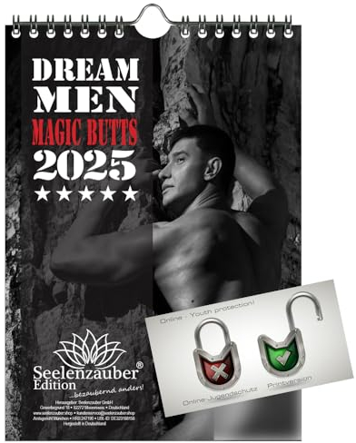Sexy Dream Men Butts für 2025 DIN A5 Kalender Erotik Männer Mann - Geschenkset Inhalt: 1x Kalender, 1x Weihnachtskarte (insgesamt 2 Teile)